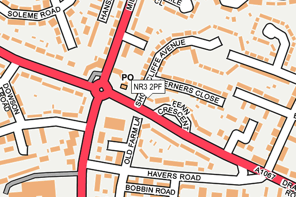 NR3 2PF map - OS OpenMap – Local (Ordnance Survey)