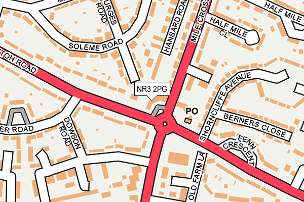 NR3 2PG map - OS OpenMap – Local (Ordnance Survey)