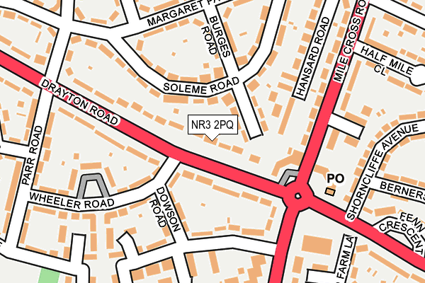 NR3 2PQ map - OS OpenMap – Local (Ordnance Survey)