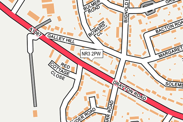 NR3 2PW map - OS OpenMap – Local (Ordnance Survey)