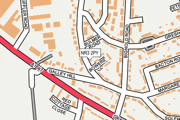 NR3 2PY map - OS OpenMap – Local (Ordnance Survey)