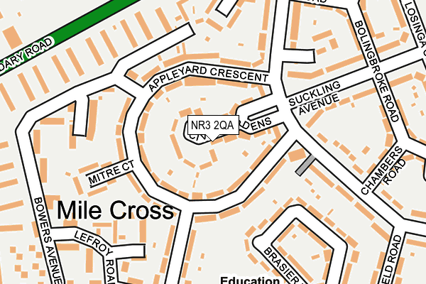 NR3 2QA map - OS OpenMap – Local (Ordnance Survey)