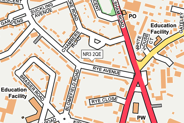 NR3 2QE map - OS OpenMap – Local (Ordnance Survey)
