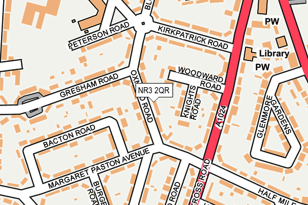 NR3 2QR map - OS OpenMap – Local (Ordnance Survey)