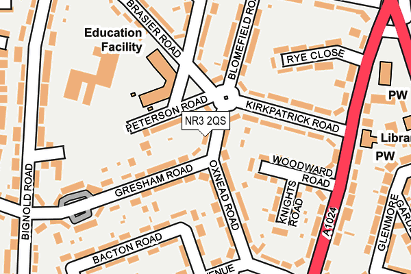 NR3 2QS map - OS OpenMap – Local (Ordnance Survey)