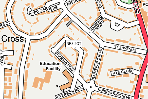 NR3 2QT map - OS OpenMap – Local (Ordnance Survey)