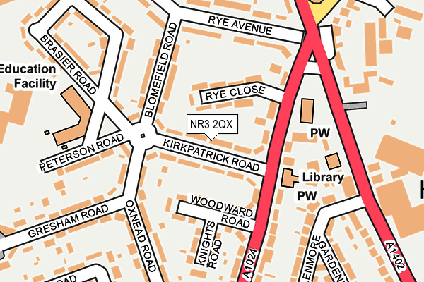 NR3 2QX map - OS OpenMap – Local (Ordnance Survey)
