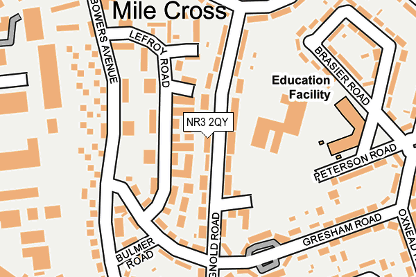 NR3 2QY map - OS OpenMap – Local (Ordnance Survey)
