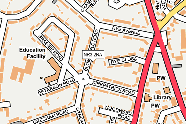 NR3 2RA map - OS OpenMap – Local (Ordnance Survey)