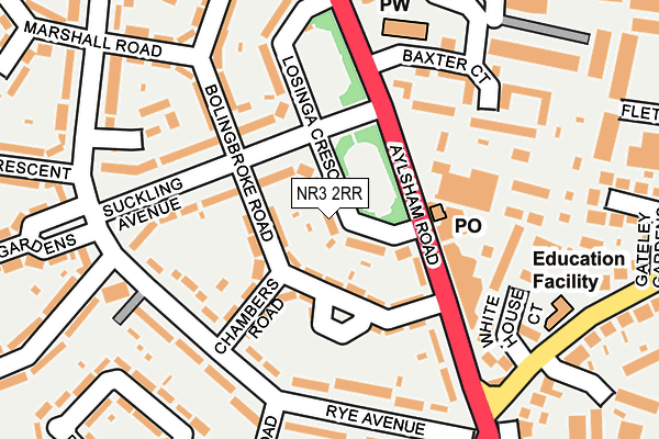 NR3 2RR map - OS OpenMap – Local (Ordnance Survey)