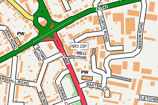 NR3 2SP map - OS OpenMap – Local (Ordnance Survey)