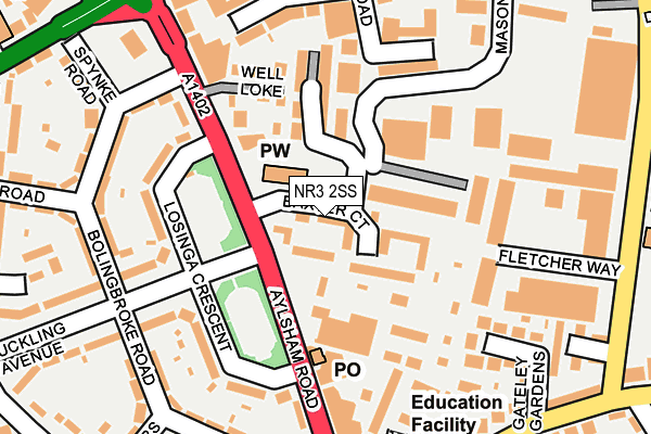 NR3 2SS map - OS OpenMap – Local (Ordnance Survey)