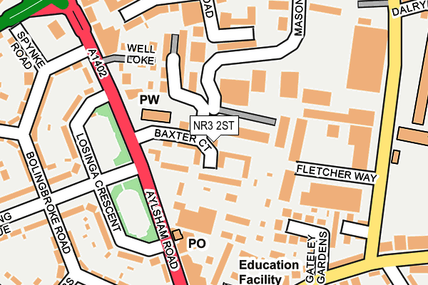 NR3 2ST map - OS OpenMap – Local (Ordnance Survey)