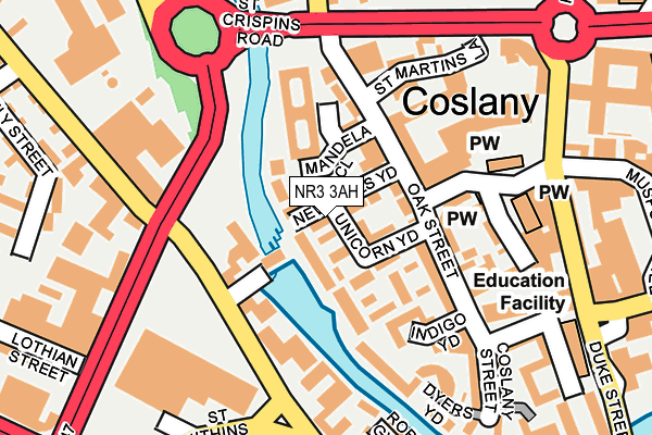 NR3 3AH map - OS OpenMap – Local (Ordnance Survey)