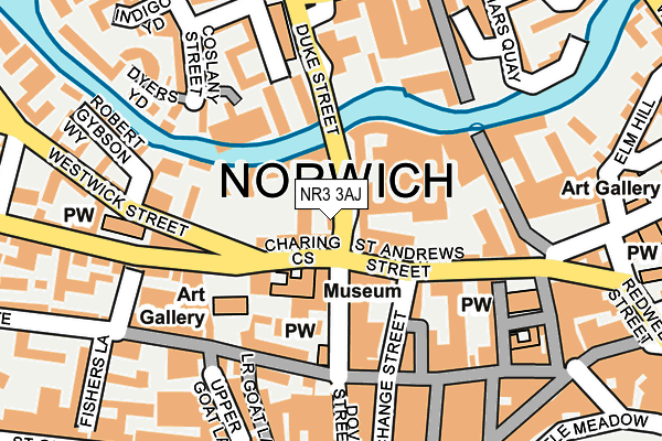 NR3 3AJ map - OS OpenMap – Local (Ordnance Survey)
