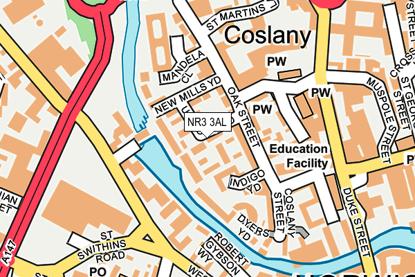 NR3 3AL map - OS OpenMap – Local (Ordnance Survey)