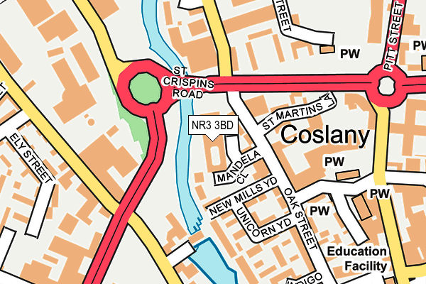 NR3 3BD map - OS OpenMap – Local (Ordnance Survey)