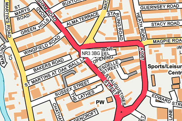 NR3 3BG map - OS OpenMap – Local (Ordnance Survey)