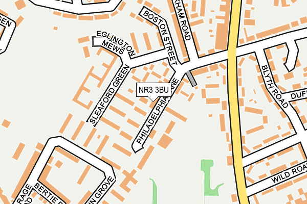 NR3 3BU map - OS OpenMap – Local (Ordnance Survey)