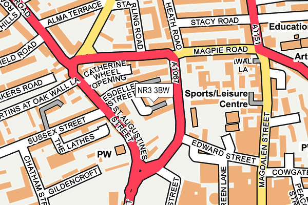 NR3 3BW map - OS OpenMap – Local (Ordnance Survey)