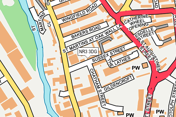 NR3 3DG map - OS OpenMap – Local (Ordnance Survey)