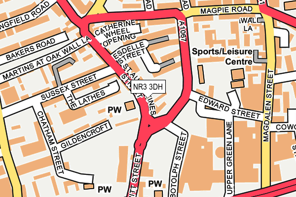 NR3 3DH map - OS OpenMap – Local (Ordnance Survey)