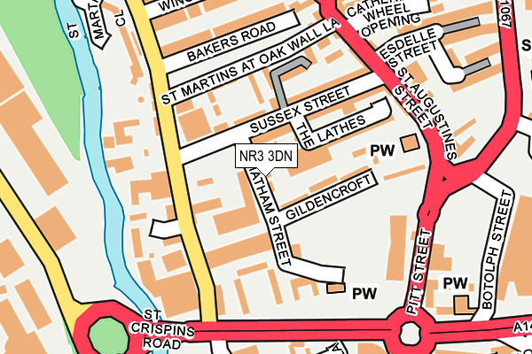 NR3 3DN map - OS OpenMap – Local (Ordnance Survey)