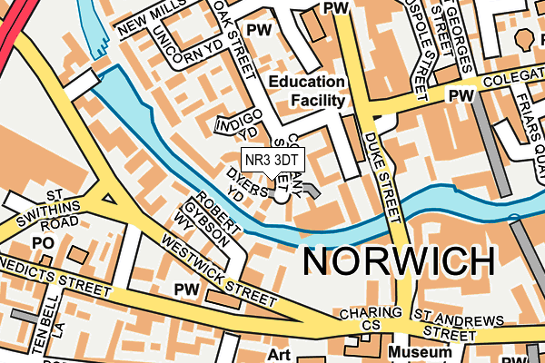 NR3 3DT map - OS OpenMap – Local (Ordnance Survey)