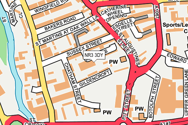 NR3 3DY map - OS OpenMap – Local (Ordnance Survey)