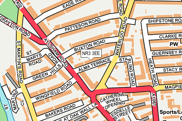 NR3 3EE map - OS OpenMap – Local (Ordnance Survey)