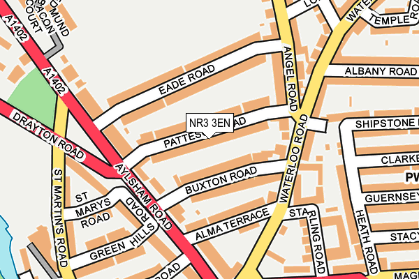 NR3 3EN map - OS OpenMap – Local (Ordnance Survey)