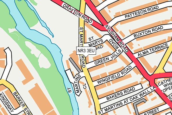 NR3 3EU map - OS OpenMap – Local (Ordnance Survey)