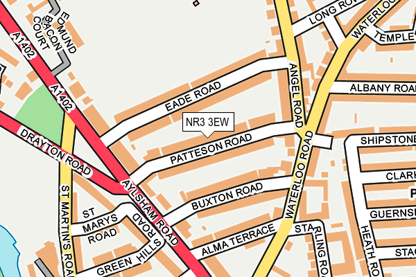 NR3 3EW map - OS OpenMap – Local (Ordnance Survey)