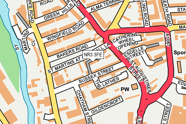 NR3 3FE map - OS OpenMap – Local (Ordnance Survey)