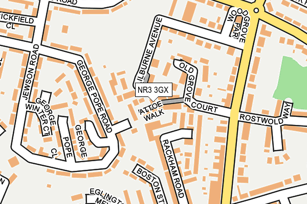 NR3 3GX map - OS OpenMap – Local (Ordnance Survey)