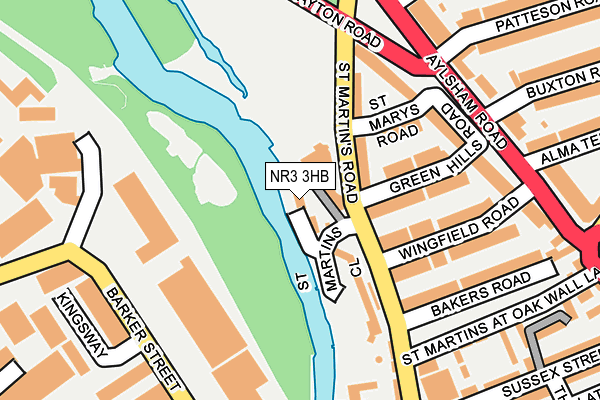 NR3 3HB map - OS OpenMap – Local (Ordnance Survey)