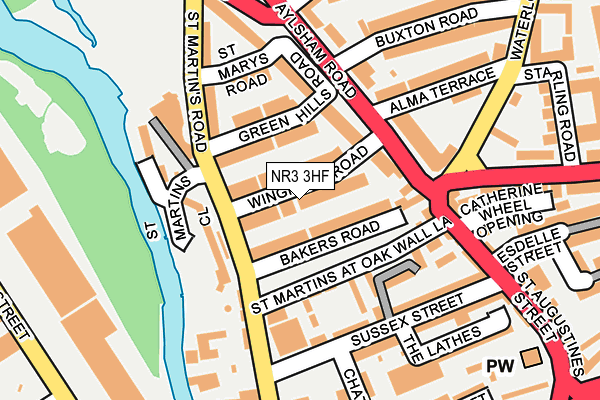 NR3 3HF map - OS OpenMap – Local (Ordnance Survey)