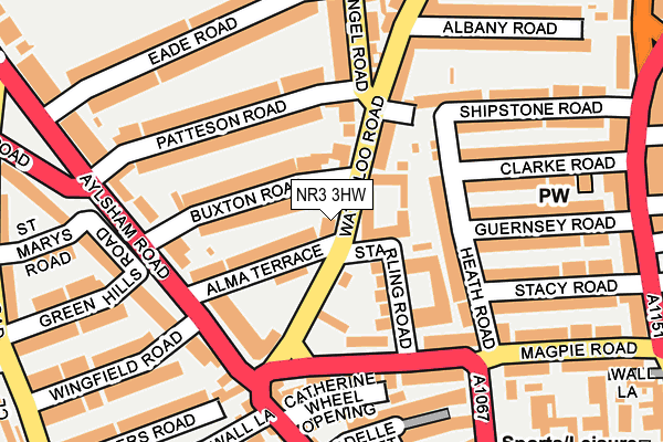 NR3 3HW map - OS OpenMap – Local (Ordnance Survey)