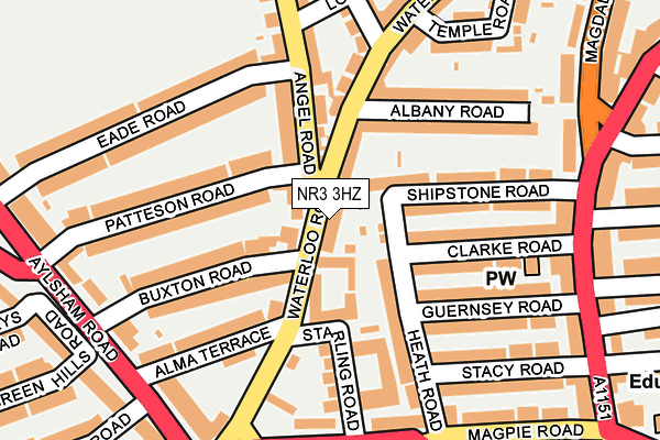 NR3 3HZ map - OS OpenMap – Local (Ordnance Survey)