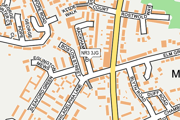 NR3 3JG map - OS OpenMap – Local (Ordnance Survey)