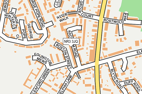 NR3 3JQ map - OS OpenMap – Local (Ordnance Survey)