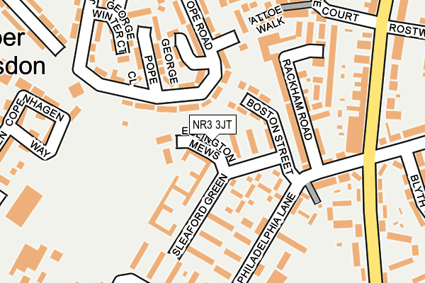NR3 3JT map - OS OpenMap – Local (Ordnance Survey)