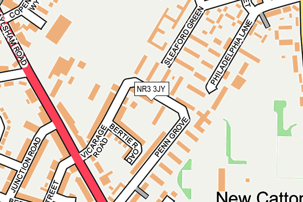 NR3 3JY map - OS OpenMap – Local (Ordnance Survey)