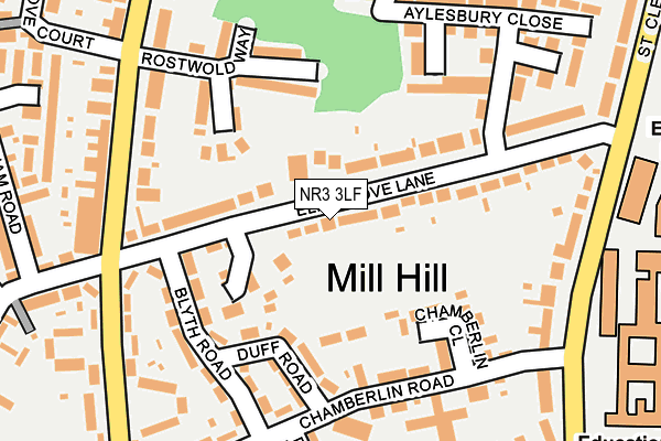 NR3 3LF map - OS OpenMap – Local (Ordnance Survey)