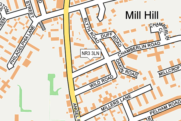 NR3 3LN map - OS OpenMap – Local (Ordnance Survey)