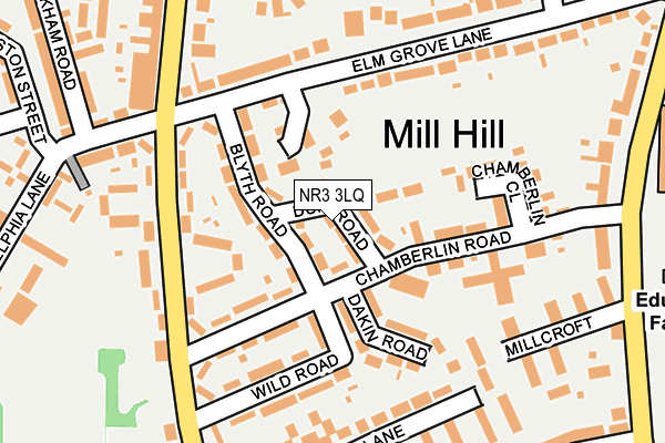 NR3 3LQ map - OS OpenMap – Local (Ordnance Survey)