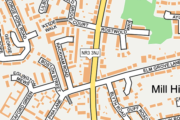 NR3 3NJ map - OS OpenMap – Local (Ordnance Survey)