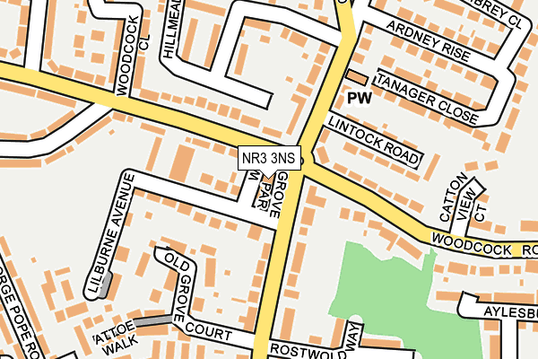 NR3 3NS map - OS OpenMap – Local (Ordnance Survey)