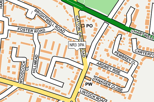 NR3 3PA map - OS OpenMap – Local (Ordnance Survey)