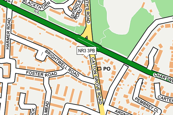 NR3 3PB map - OS OpenMap – Local (Ordnance Survey)